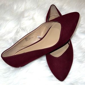 NY&Co. Maroon Colored Flats, Size 8